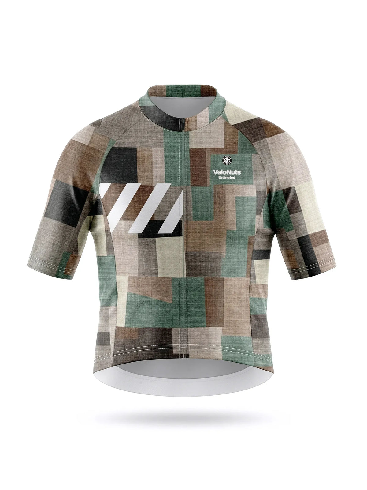 ROCKBROS heren fietsshirt Terrain Blocks ademend wielershirt Linen Patchwork