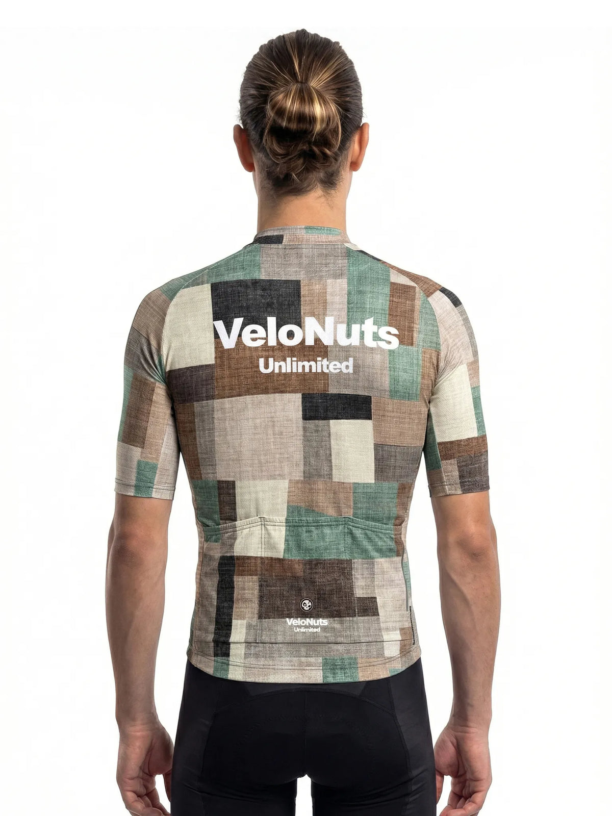 ROCKBROS heren fietsshirt Terrain Blocks ademend wielershirt Linen Patchwork