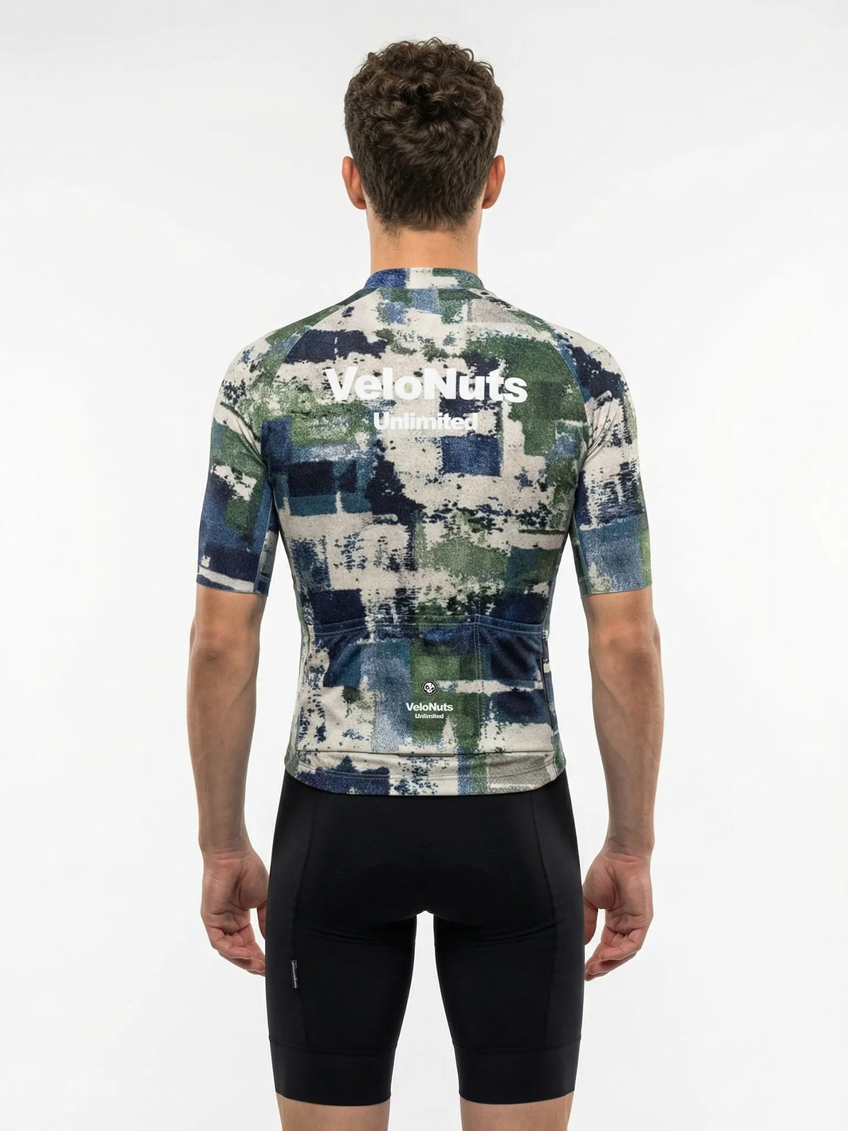 ROCKBROS heren fietsshirt Terrain Blocks ademend wielershirt Moss Stone Blocks