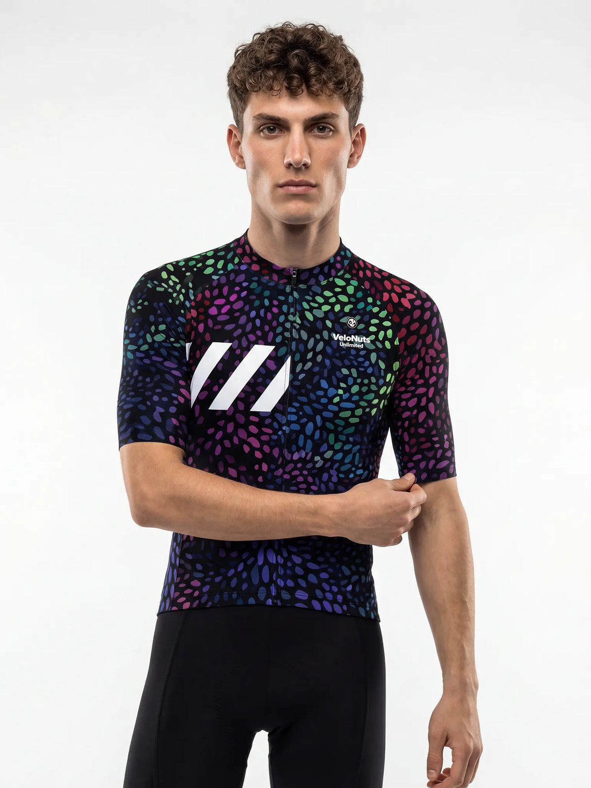 ROCKBROS heren fietsshirt Biolume Garden ademend wielershirt Neon Seed Burst