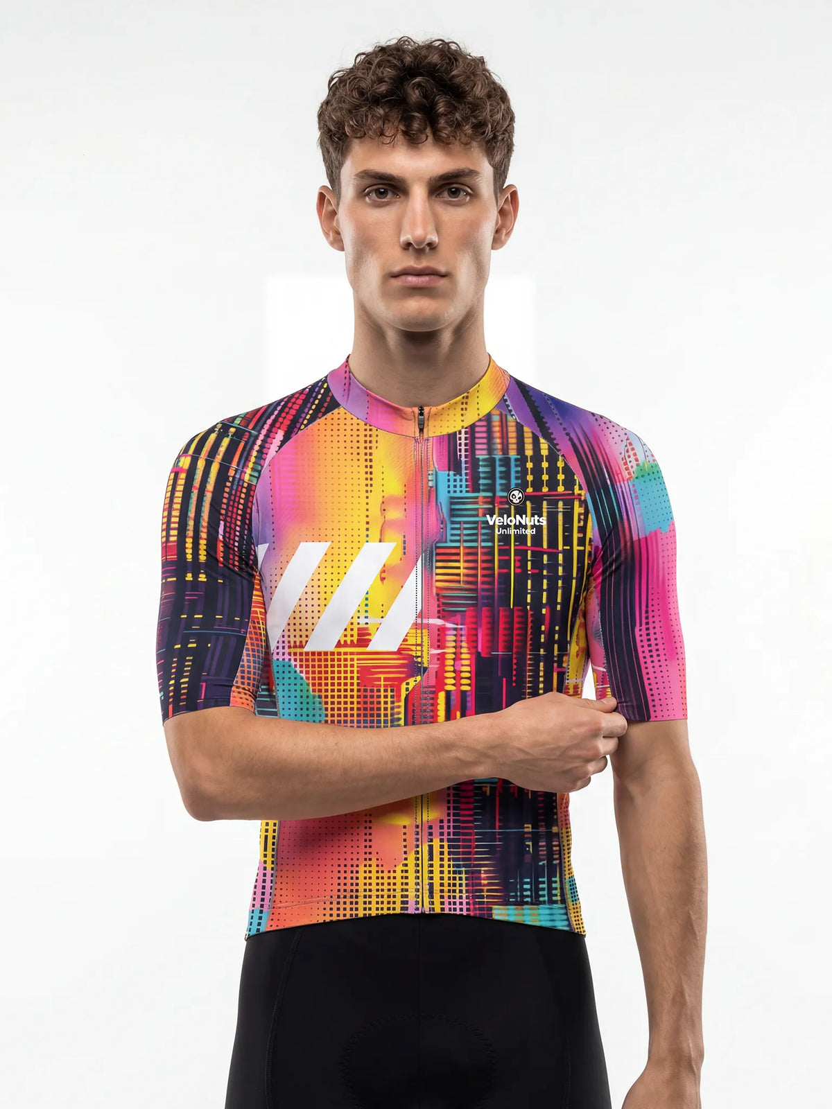 ROCKBROS heren fietsshirt Neon Condense ademend wielershirt Pink Skyline