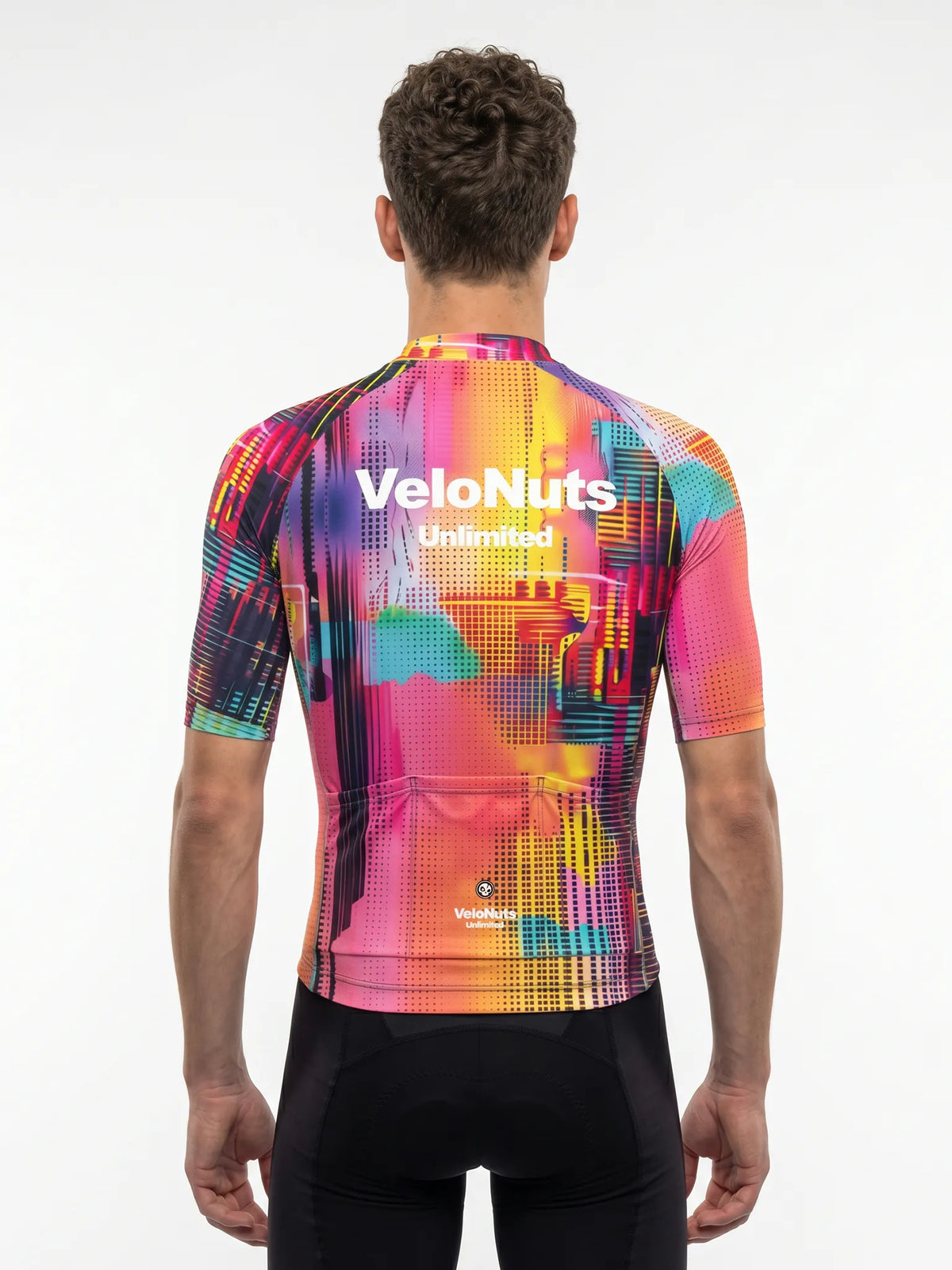 ROCKBROS heren fietsshirt Neon Condense ademend wielershirt Pink Skyline