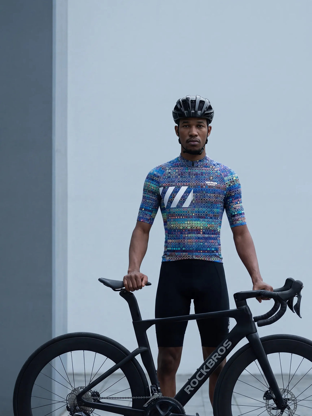 ROCKBROS heren fietsshirt Pixel Riot ademend wielershirt Prism Mosaic