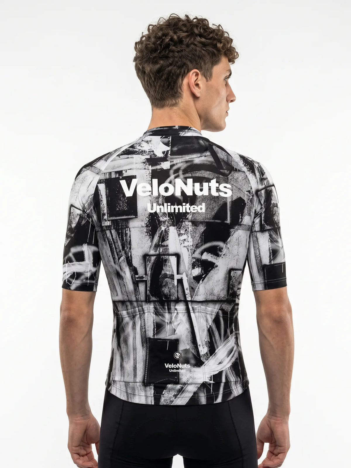 ROCKBROS heren fietsshirt Ink Burst ademend wielershirt Rust Scratch