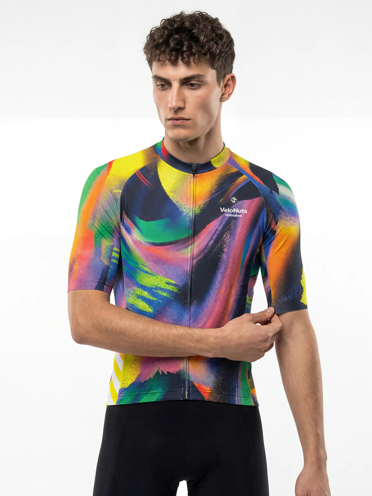 ROCKBROS heren fietsshirt Pixel Riot ademend wielershirt Vertical Glitch