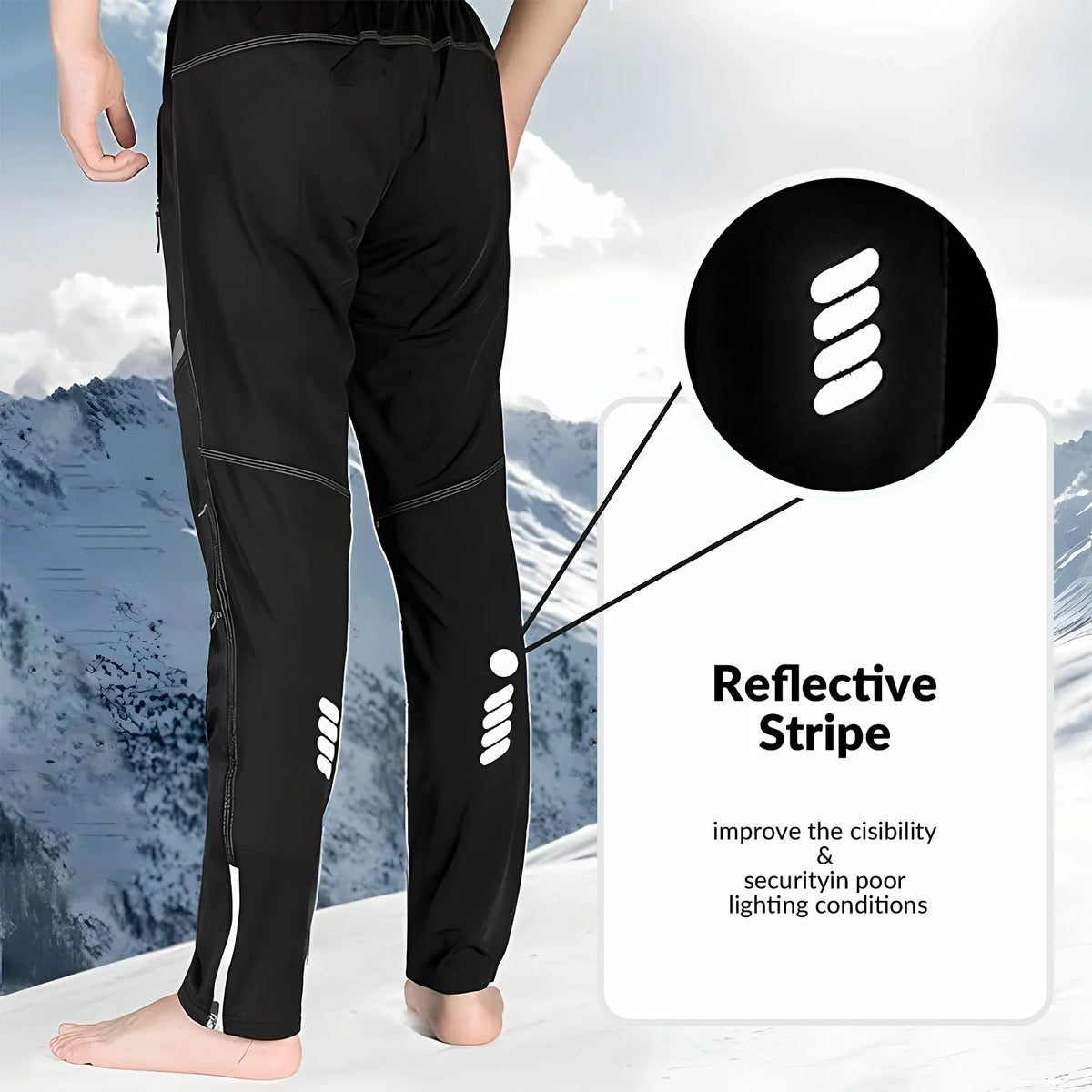 Heren winter fietsset met waterafstotend jack en broek