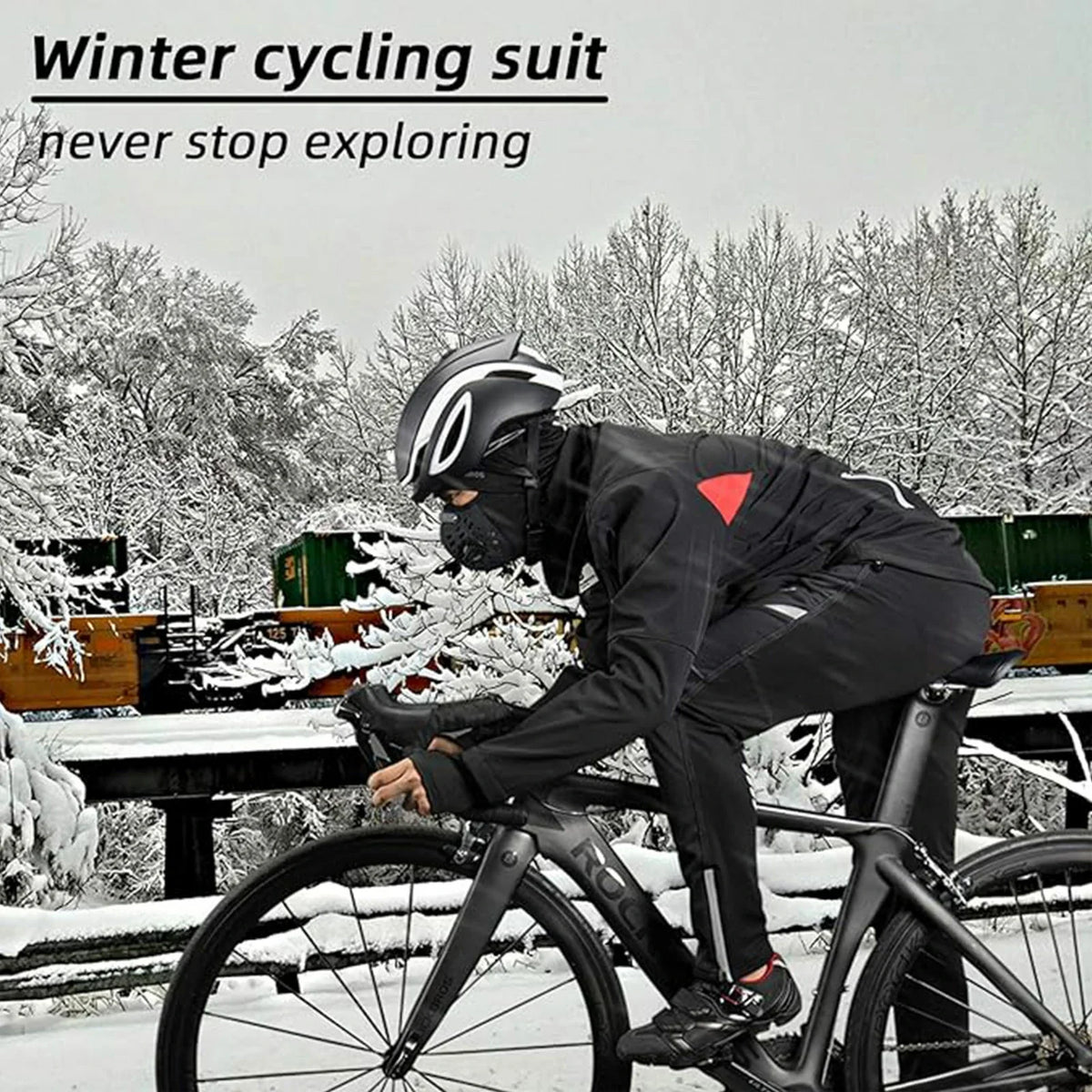Heren winter fietsset met waterafstotend jack en broek