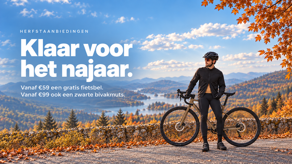 Klaar voor het najaar – ROCKBROS herfstaanbiedingen met een fietser in een herfstlandschap