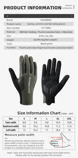 Lange MTB-fietshandschoenen met SBR-padding en touchscreen