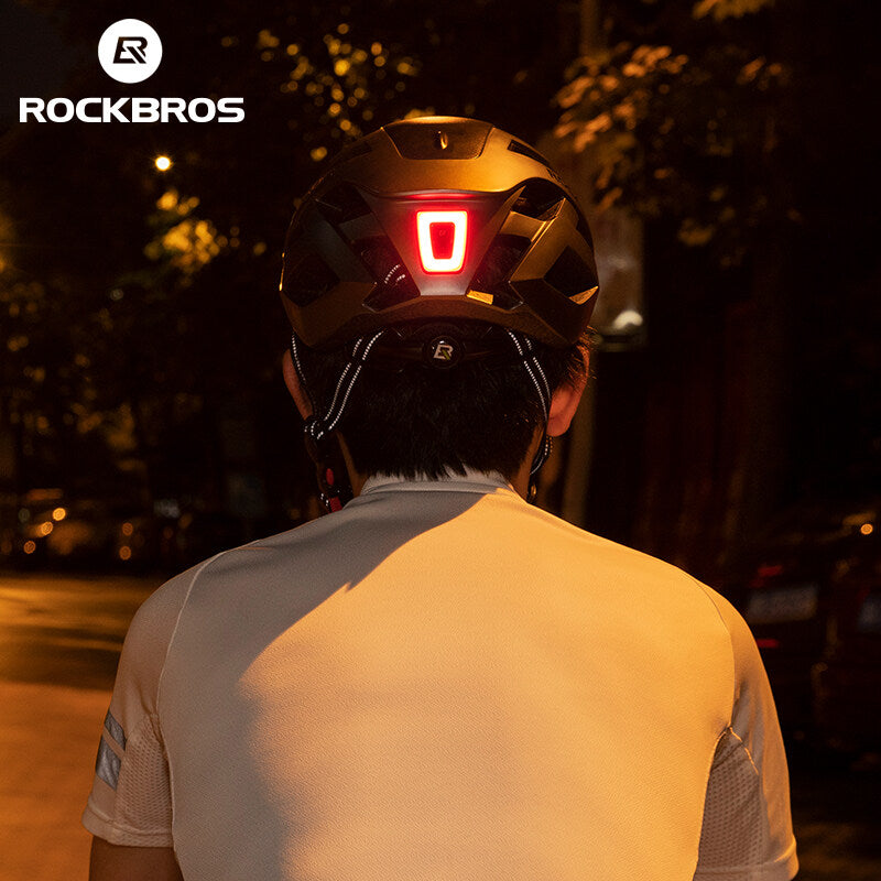 ROCKBROS helm achterlicht usb oplaadbaar led super helder waarschuwingslicht