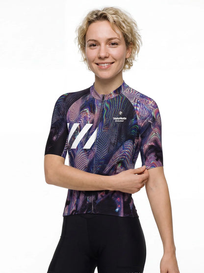 ROCKBROS dames fietsshirt Neon Condense ademend wielershirt Psywave Mirage