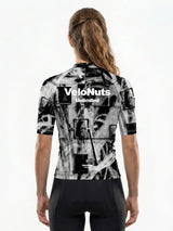 ROCKBROS dames fietsshirt Ink Burst ademend wielershirt Rust Scratch