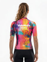 ROCKBROS dames fietsshirt Neon Condense ademend wielershirt Pink Skyline