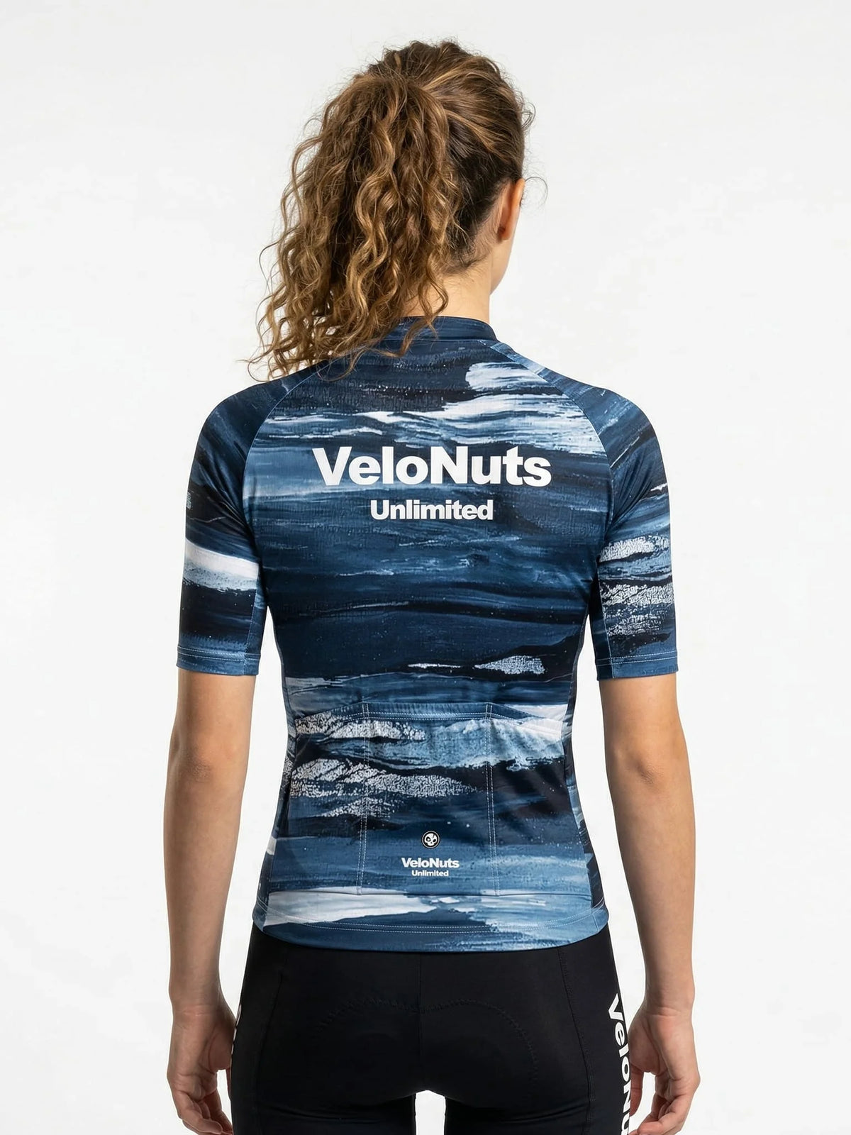ROCKBROS dames fietsshirt Ink Burst ademend wielershirt Indigo Drift