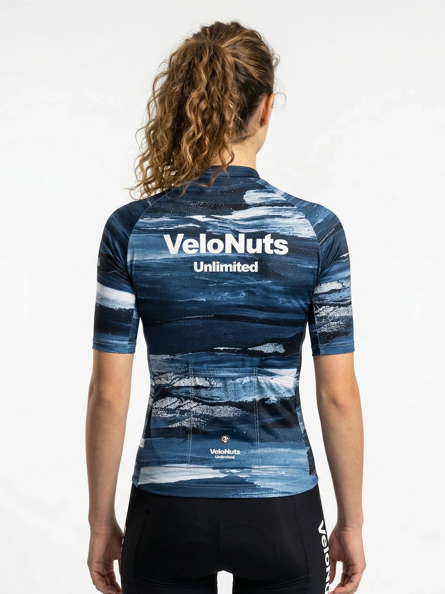 ROCKBROS dames fietsshirt Ink Burst ademend wielershirt Indigo Drift