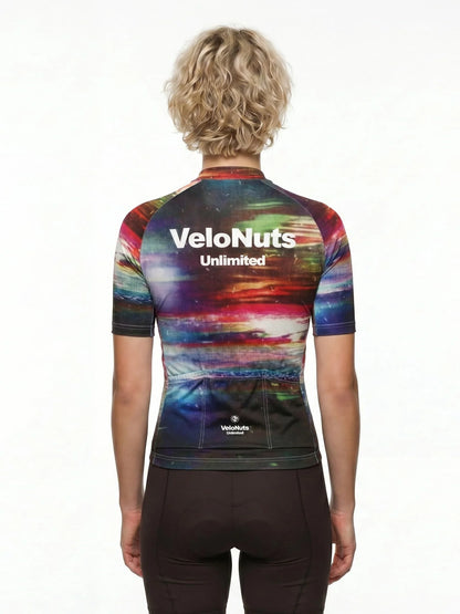 ROCKBROS dames fietsshirt Retro Signal ademend wielershirt Aurora Static