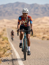 ROCKBROS dames fietsshirt Ink Burst ademend wielershirt Rust Vein