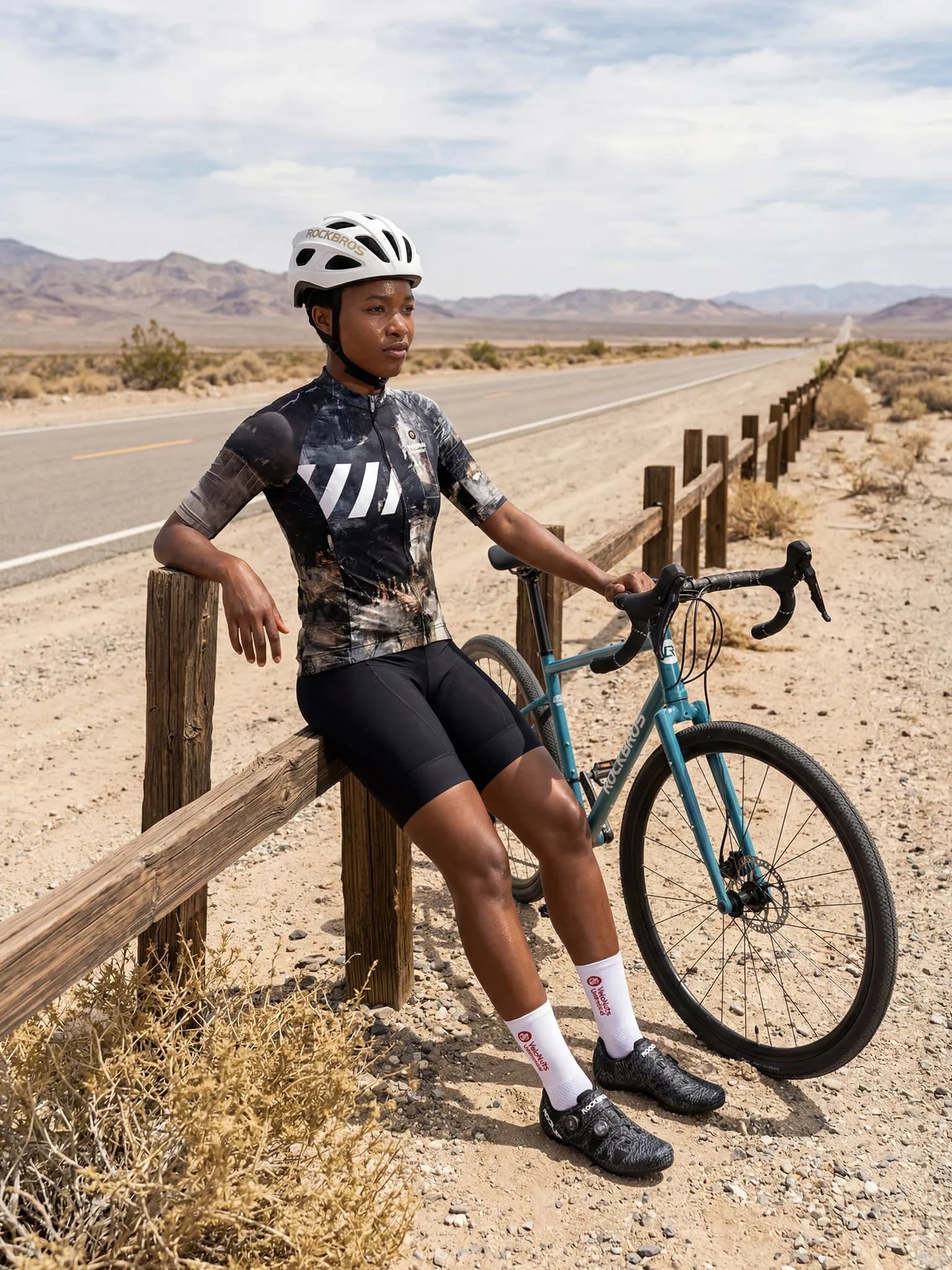 ROCKBROS dames fietsshirt Urban Camo ademend wielershirt Asphalt Echo