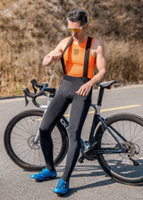 Road-to-Sky heren lange fietsbroek met bretels