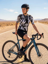 ROCKBROS dames fietsshirt Ink Burst ademend wielershirt Chalk Riot