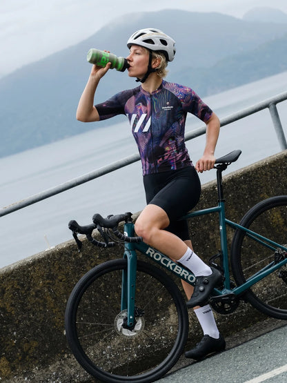 ROCKBROS dames fietsshirt Neon Condense ademend wielershirt Psywave Mirage