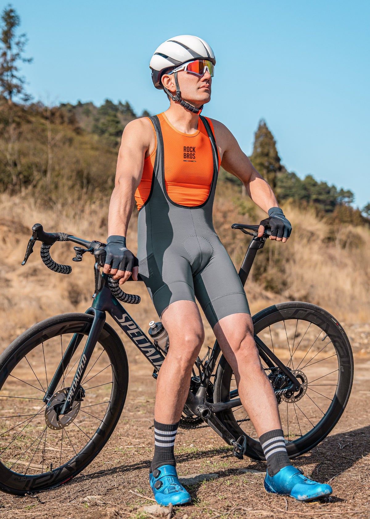 Road-to-Sky heren fietsbroek met bretels