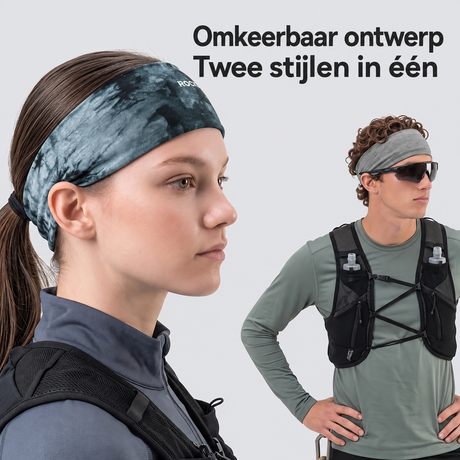 Elastische fiets-hoofdband van Tencel en wol - afbeelding 6