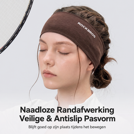 Elastische fiets-hoofdband van Tencel en wol - afbeelding 8