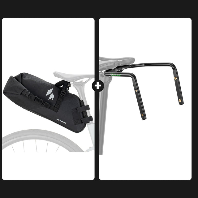 Waterdichte bikepacking zadeltas 13 L met stabilisator