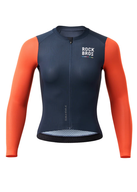 ROCKBROS dames lange mouw fietsshirt road-to-sky#Marineblauw