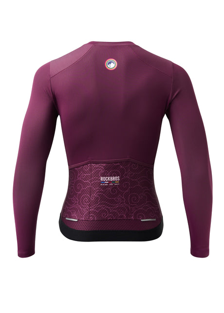ROCKBROS dames lange mouw fietsshirt road-to-sky#Donkerpaars