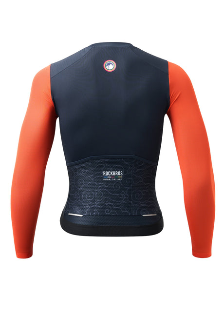 ROCKBROS dames lange mouw fietsshirt road-to-sky#Marineblauw