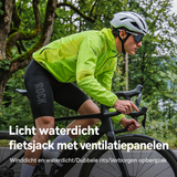 Licht waterdicht fietsjack met ventilatiepanelen - detail 3