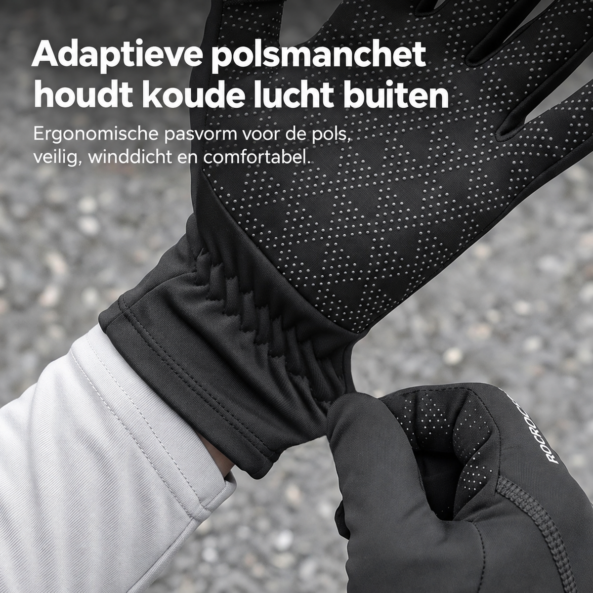 Windwerende fietshandschoenen met fleecevoering - afbeelding 5