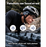 Fietsmuts van Tencel en wol