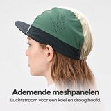 Ademende fietspet met meshpanelen