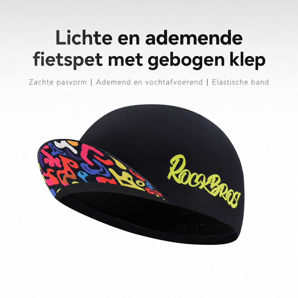Lichte ademende fietspet met gebogen klep - afbeelding 5