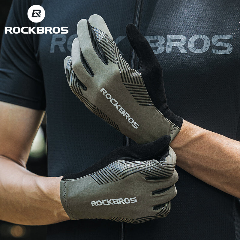 Lange MTB-fietshandschoenen met SBR-padding en touchscreen