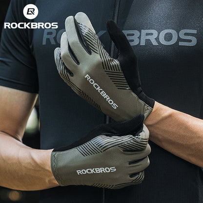 ROCKBROS MTB Gloves - Touch Screen, Anti-Slip Full Finger Cycling Gloves - ROCKBROSUSA