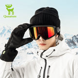 Skibril met dubbele anti-condenslens – zwart/rood – productdetail 3