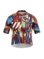 ROCKBROS dames fietsshirt Ink Burst ademend wielershirt Rust Vein