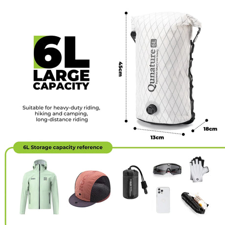 Waterafstotende compressiezak voor bikepacking 6/12 L
