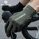 Lange MTB-fietshandschoenen met SBR-padding en touchscreen