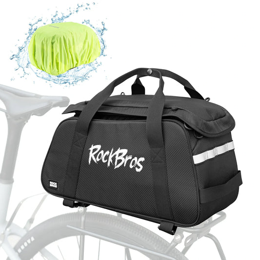 ROCKBROS 3-in-1 bike pannier bag rear rack bag backpack 10.5L