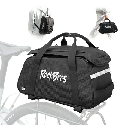 ROCKBROS 3-in-1 bike pannier bag rear rack bag backpack 10.5L