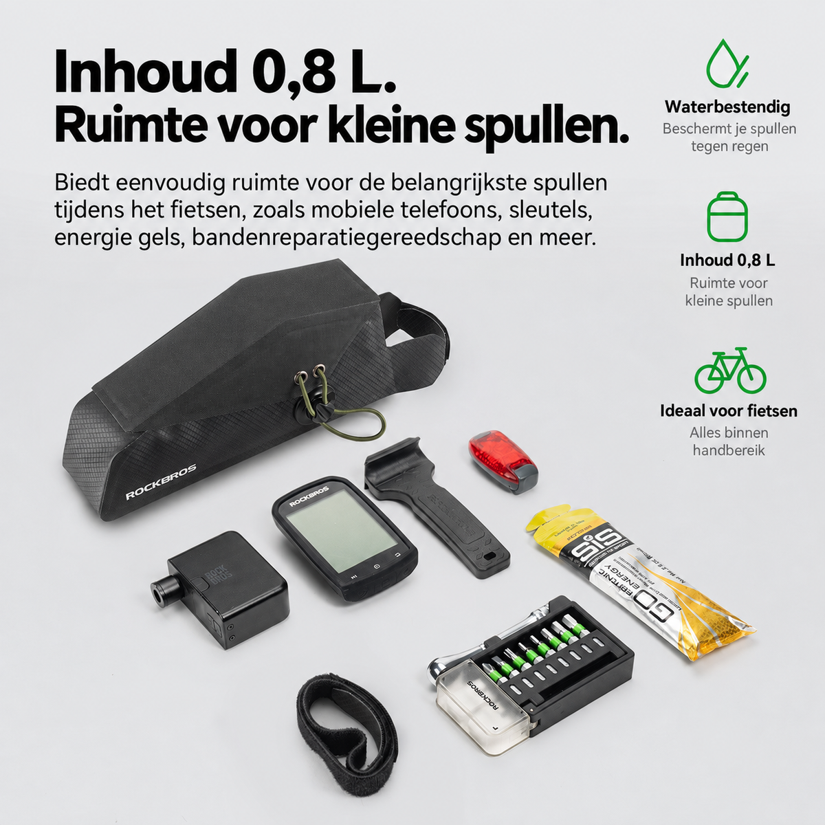 Compacte bovenbuistas voor fiets 0,8 L - afbeelding 13