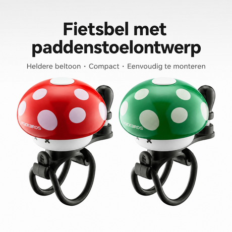 Fietsbel met paddenstoelontwerp
