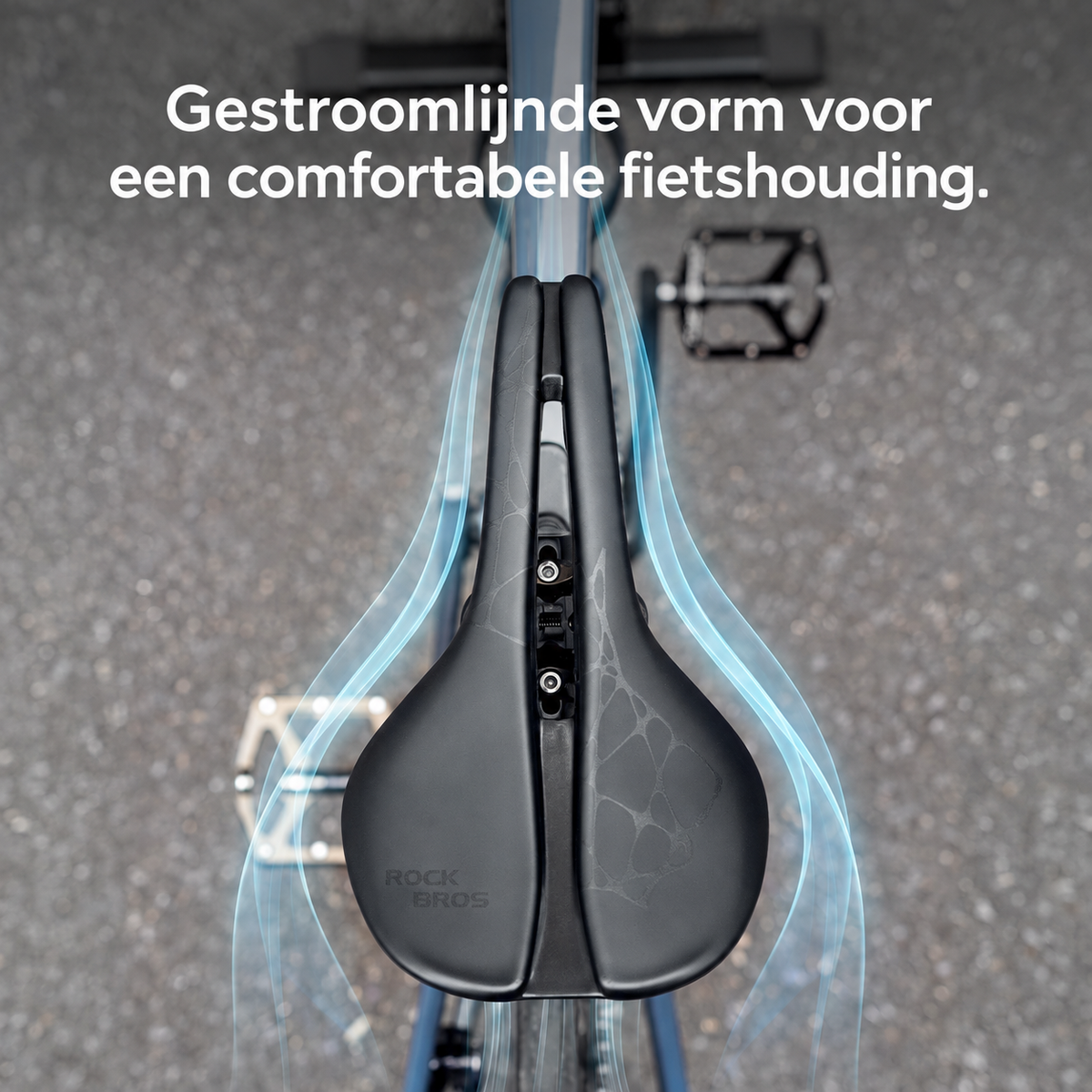 Ergonomisch fietszadel met Cr-Mo rails - afbeelding 4