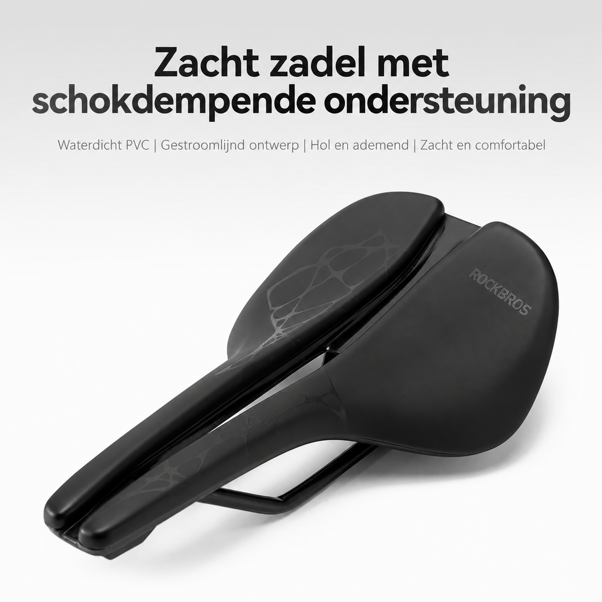Ergonomisch fietszadel met Cr-Mo rails - afbeelding 8