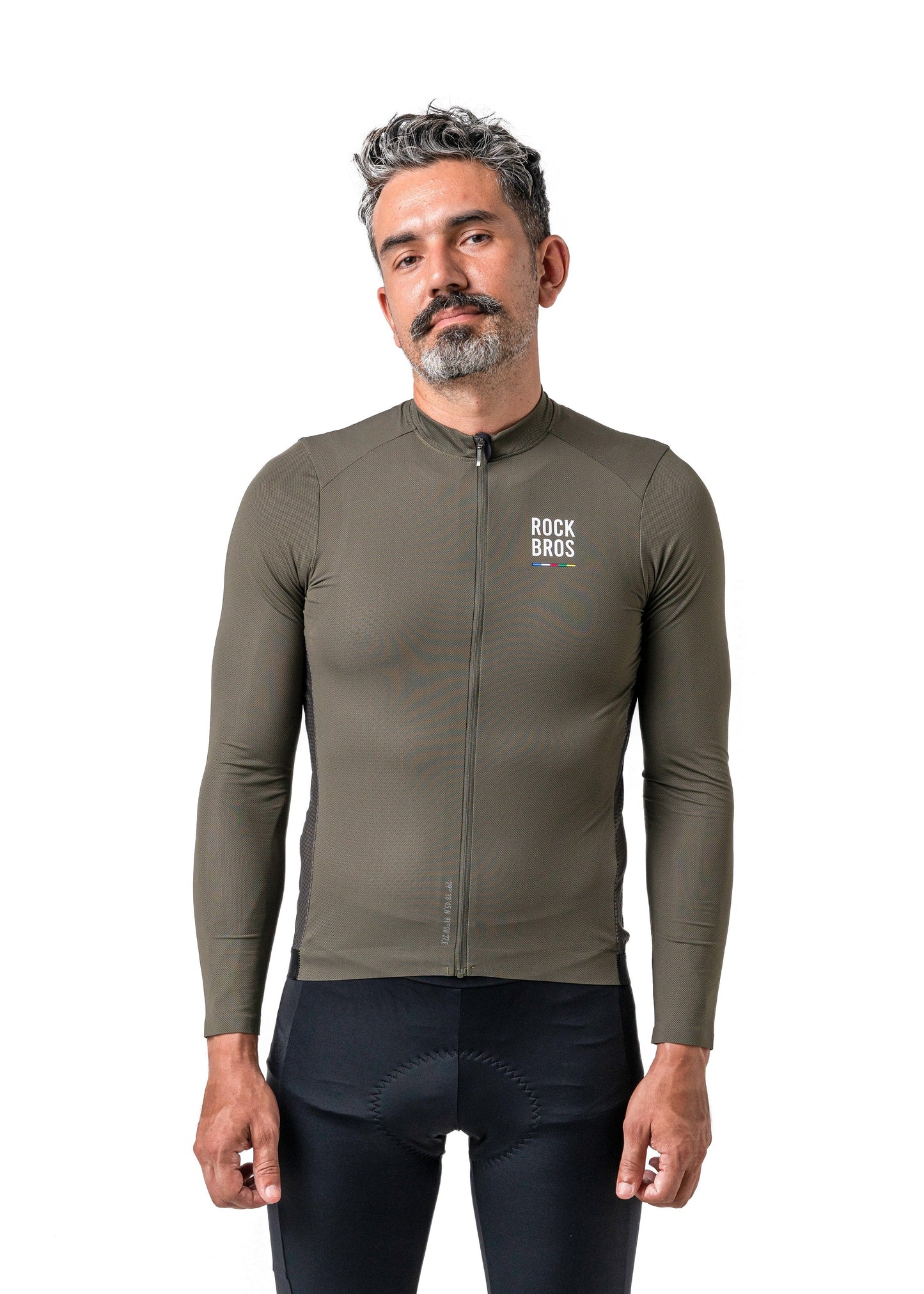 ROCKBROS Road-to-Sky Men's Cycling Long-Sleeved Jersey #Color_Army Green